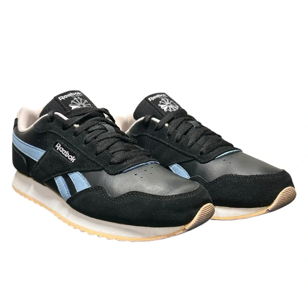 Reebok Classic Leather Retro Sneakers Black‎ Blue Pink Cream Women’s 9